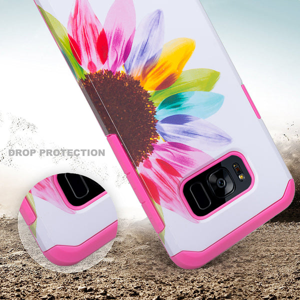 samsung galaxy S8 hybrid case - vivid sunflower - www.coverlabusa.com