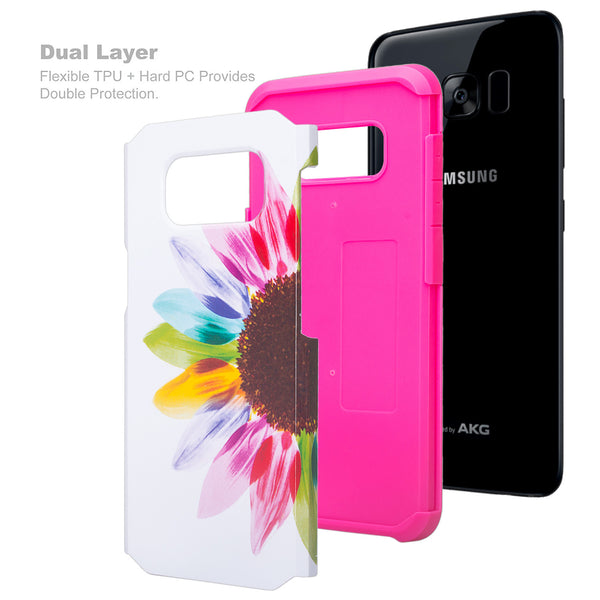 samsung galaxy S8 hybrid case - vivid sunflower - www.coverlabusa.com