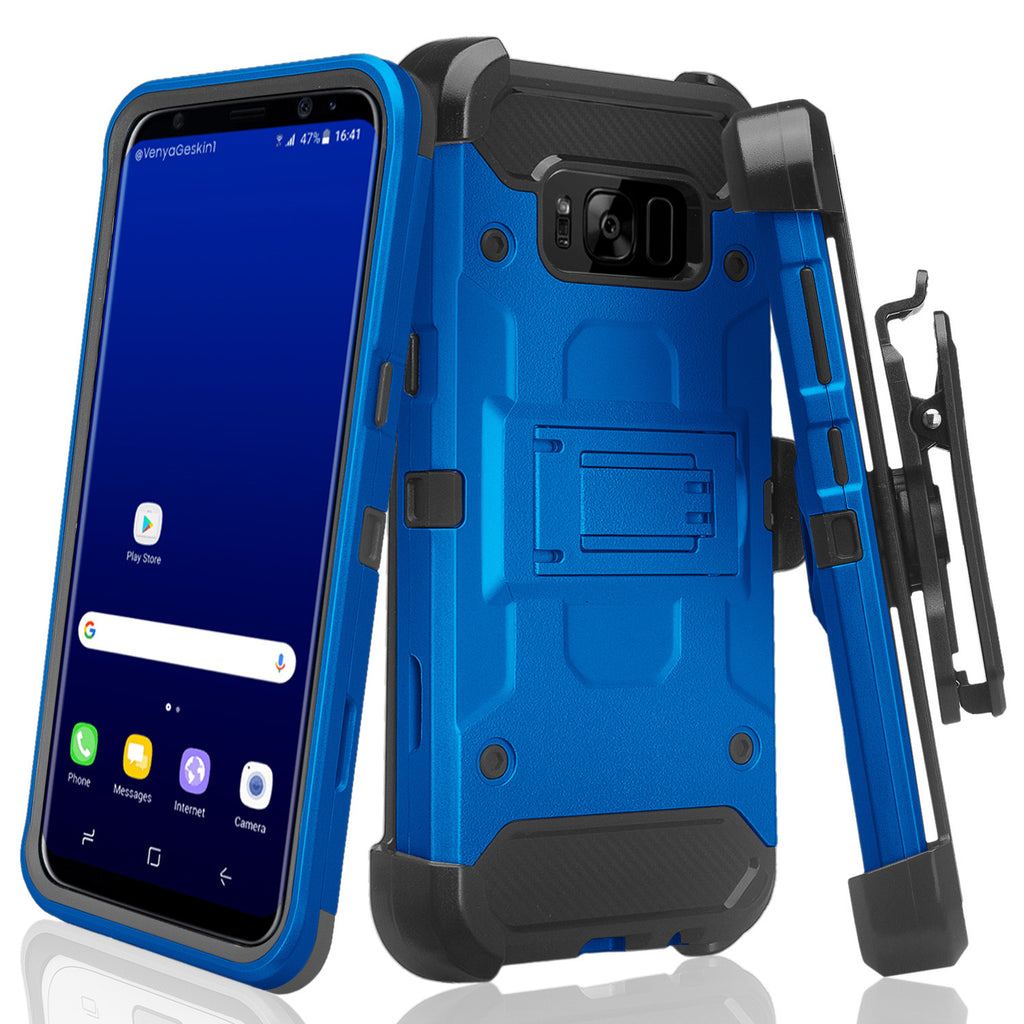 Galaxy S8 Hybrid Holster Case - Blue - www.coverlabusa.com