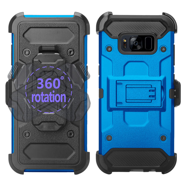Galaxy S8 Hybrid Holster Case - Blue - www.coverlabusa.com