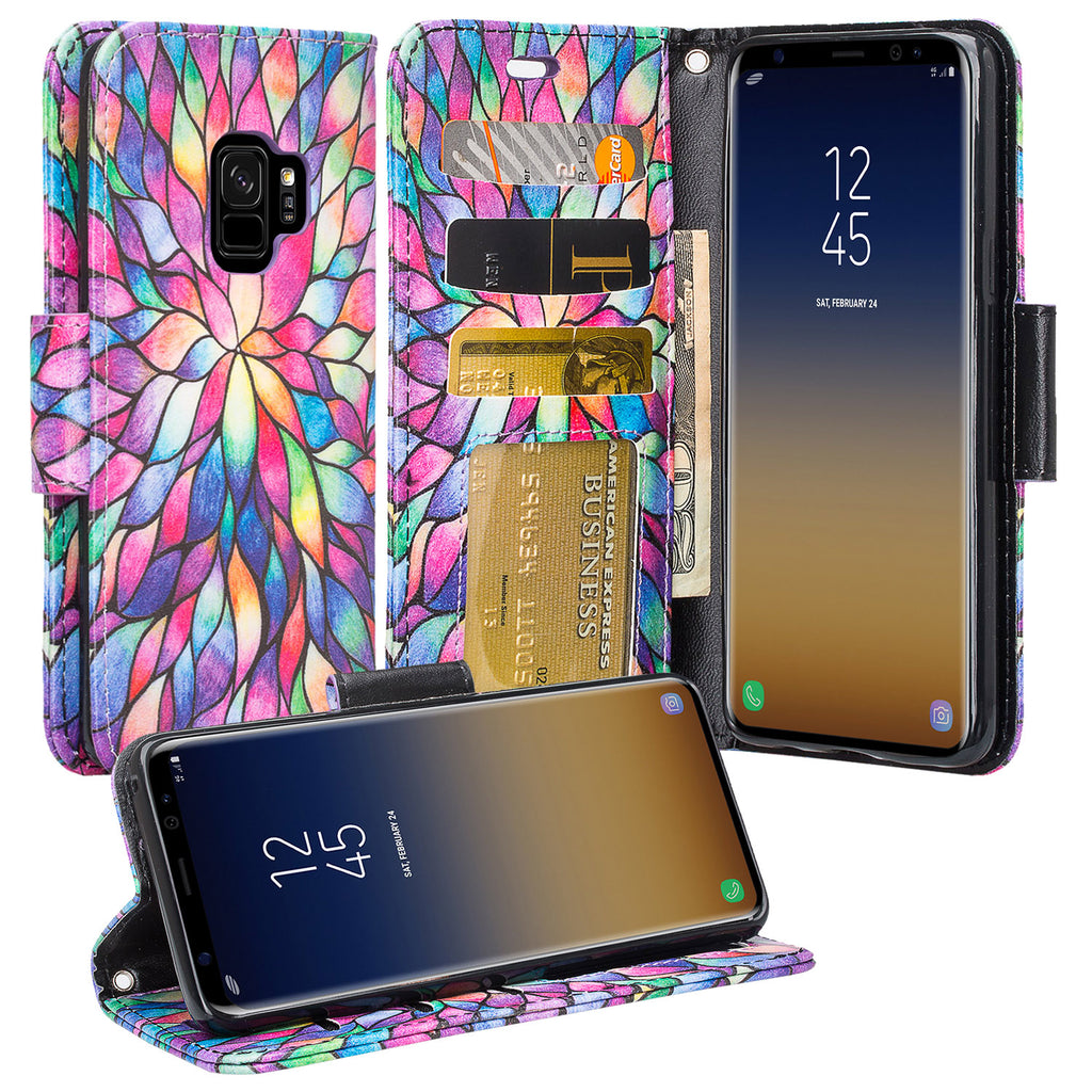 Galaxy S9 Case, Wallet Case, Wrist Strap Pu Leather W – Phone Cases and accessories