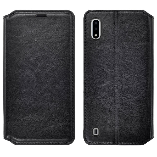 samsung galaxy a01 wallet case - black - www.coverlabusa.com