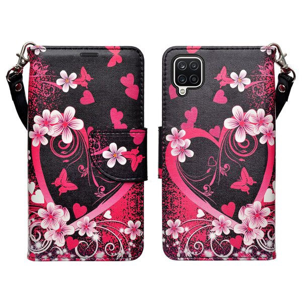 samsung galaxy a42 5g wallet case - heart butterflies - www.coverlabusa.com