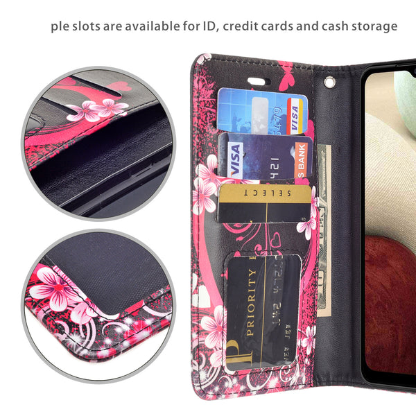 samsung galaxy a42 5g wallet case - heart butterflies - www.coverlabusa.com