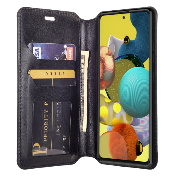 samsung galaxy a51 wallet case - black - www.coverlabusa.com