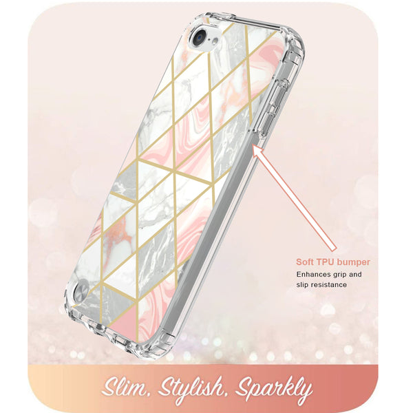 apple ipod touch 5/ touch 6 generation full-body case - pink marble - www.coverlabusa.com