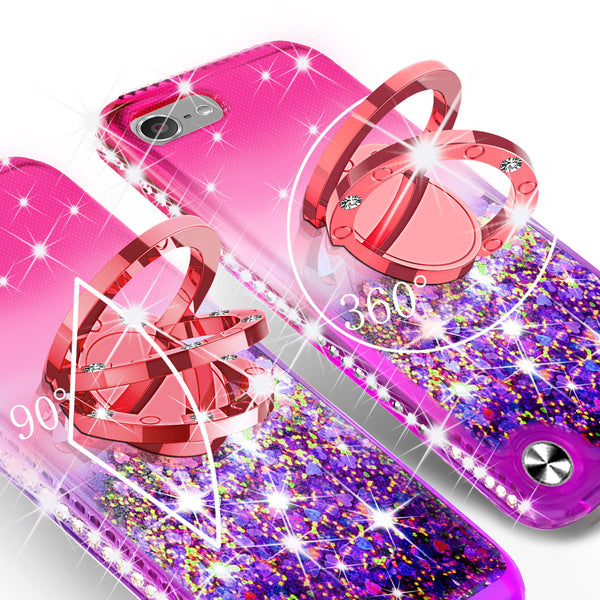 glitter ring phone case for Apple iPod Touch 5/6 - pink gradient - www.coverlabusa.com 