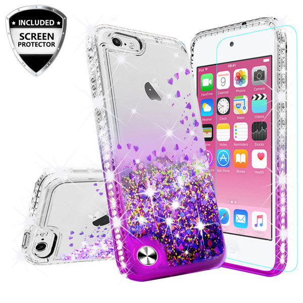 clear liquid phone case for apple ipod touch 6/ipod touch 5 - purple - www.coverlabusa.com 