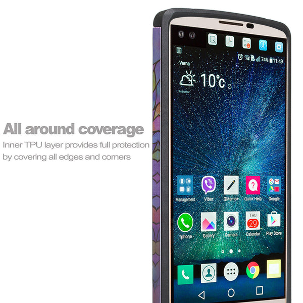 lg v10 case - hybrid rainbow flower - www.coverlabusa.com