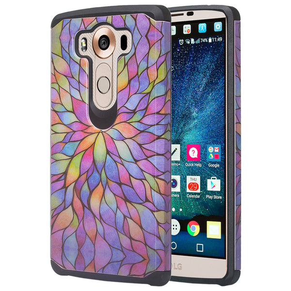 lg v10 case - hybrid rainbow flower - www.coverlabusa.com