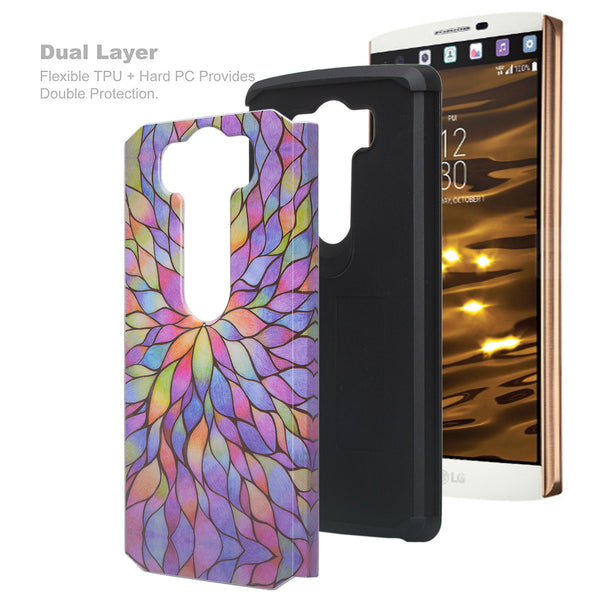 lg v10 case - hybrid rainbow flower - www.coverlabusa.com