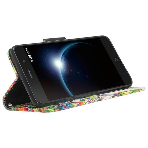 ZTE Sequoia / Blade ZMax Pro 2 / Z982 Wallet Case - vibrant tree - www.coverlabusa.com