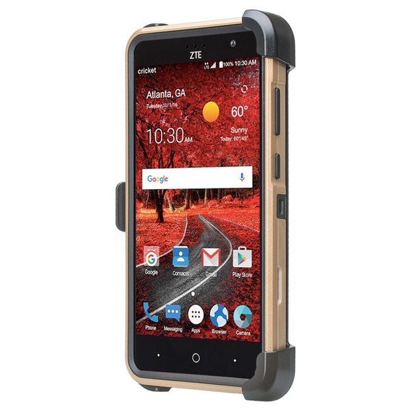 ZTE Grand X4 Hybrid Holster Case - GOLD - WWW.COVERLABUSA.COM