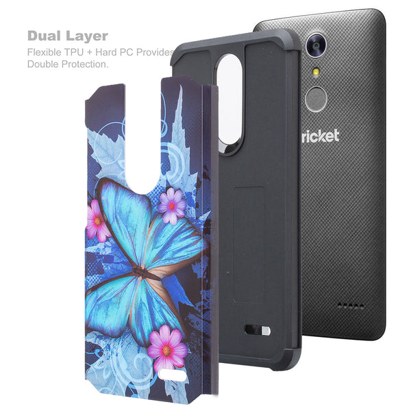 ZTE Grand X4, Blade Spark Z971 Case - Blue Butterfly - www.coverlabusa.com