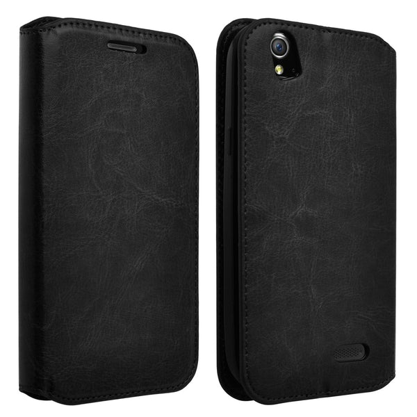 zte grand x leather wallet case - black - www.coverlabusa.com