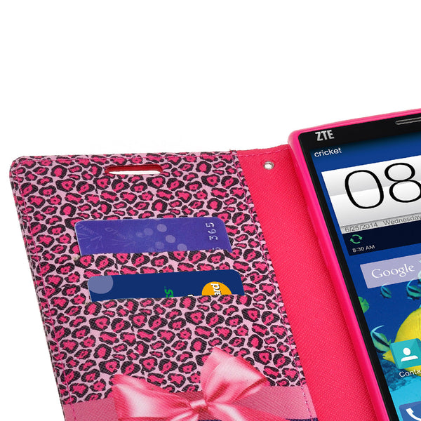 zte grand x max cover, zte z787 wallet case - Cheetah Prints - www.coverlabusa.com