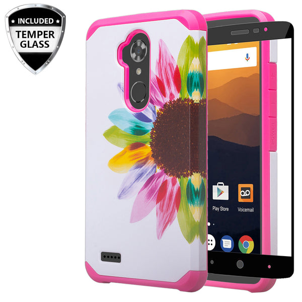 zte max xl hybrid case - vivid sunflower - www.coverlabusa.com