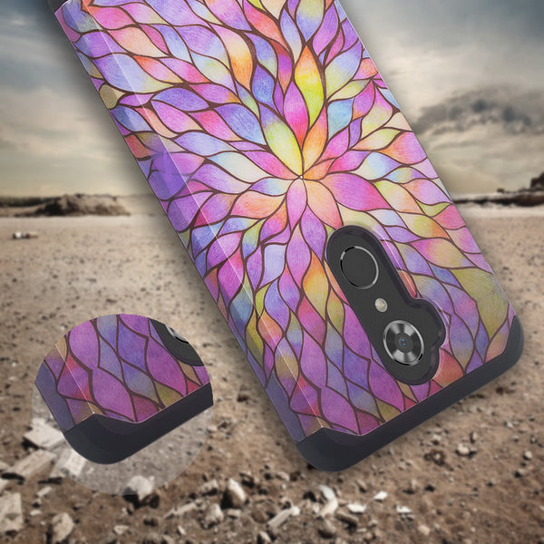 zte max xl hybrid case - rainbow flower - www.coverlabusa.com