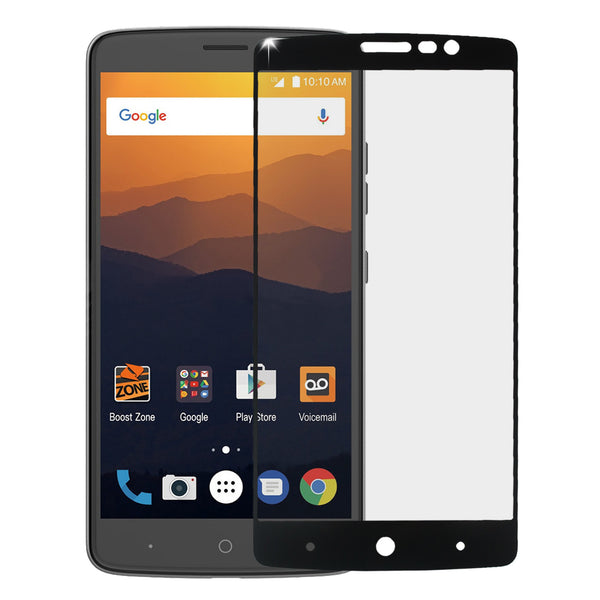 ZTE Zmax XL screen protector tempered glass - black - www.coverlabusa.com