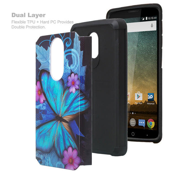 ZTE Ultra | Uhura | Quest Case - blue butterfly - www.coverlabusa.com