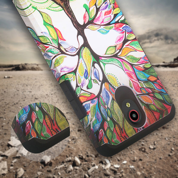 ZTE Prestige, Sonata 3, Avid Trio, Avid Plus, Chapel Hybrid Dual Layer Case - Vibrant Tree - www.coverlabusa.com