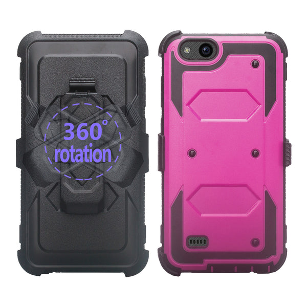 ZTE Tempo X | N9137 | ZTE Blade Vantage Holster Case with Screen Protector - purple - www.coverlabusa.com