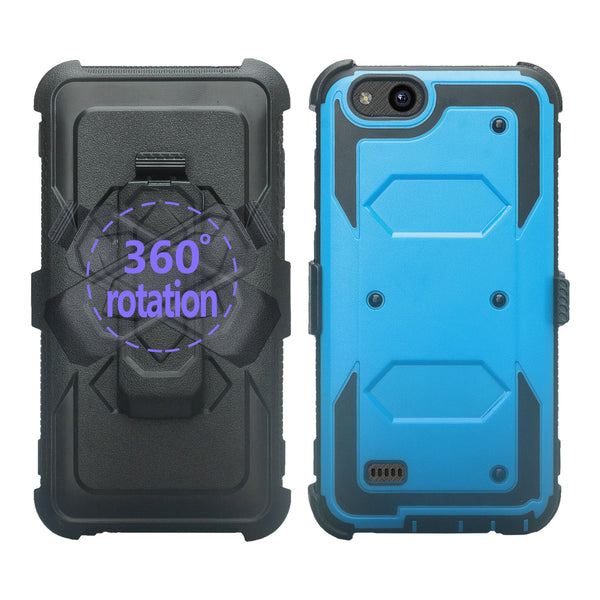 ZTE Tempo X | N9137 | ZTE Blade Vantage Holster Case with Screen Protector - blue - www.coverlabusa.com