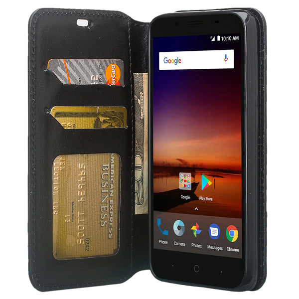 ZTE Tempo X Wallet Case - black - www.coverlabusa.com