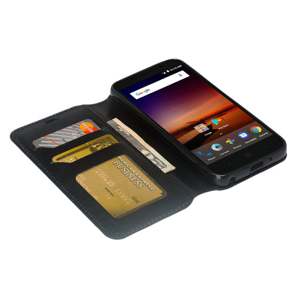 ZTE Tempo X Wallet Case - black - www.coverlabusa.com