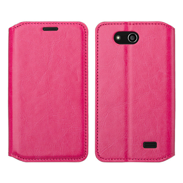 ZTE Speed leather wallet case - hot pink - www.coverlabusa.com