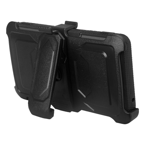 zte tempo heavy duty holster case - black - www.coverlabusa.com