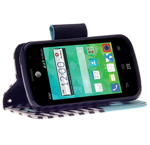 zte z667 cover, zte z667 wallet case - teal anchor - www.coverlabusa.com