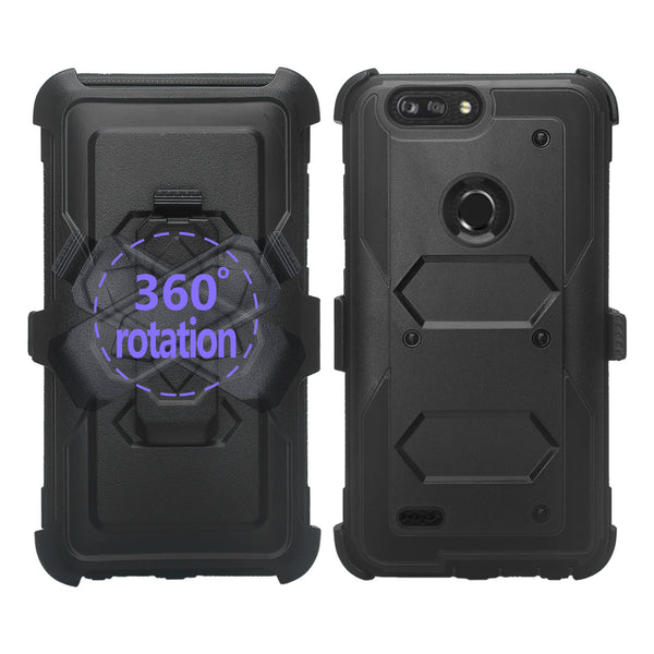 ZTE Sequoia heavy duty holster case - black - www.coverlabusa.com