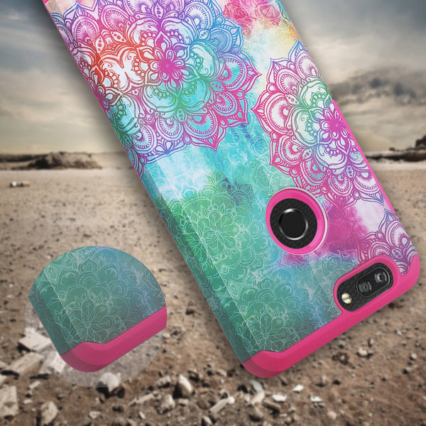 zte sequoia hybrid case - teal flower - www.coverlabusa.com