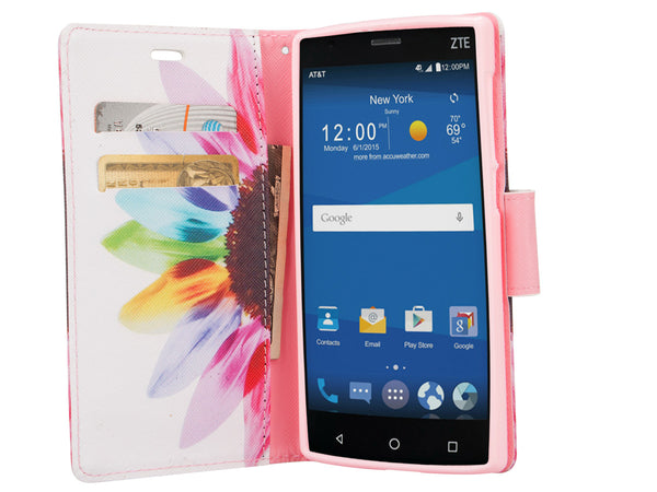 zte zmax 2 leather wallet case - vivid sunflower - www.coverlabusa.com